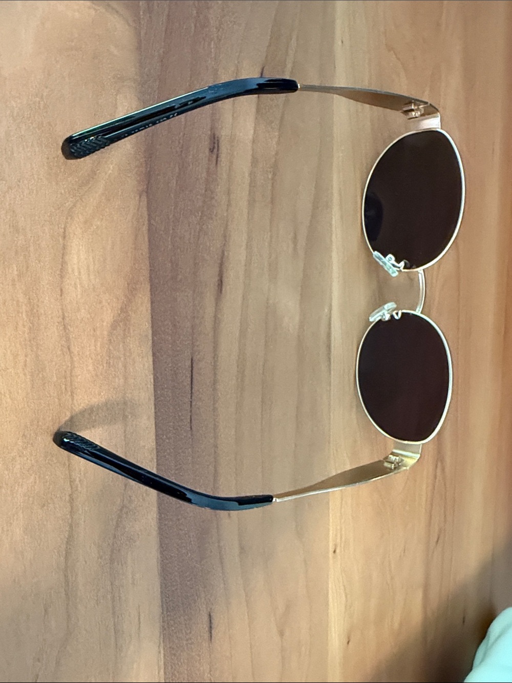 Gold Frame Brown Lens Round Sunglasses - Unbranded - Picture 2 of 2